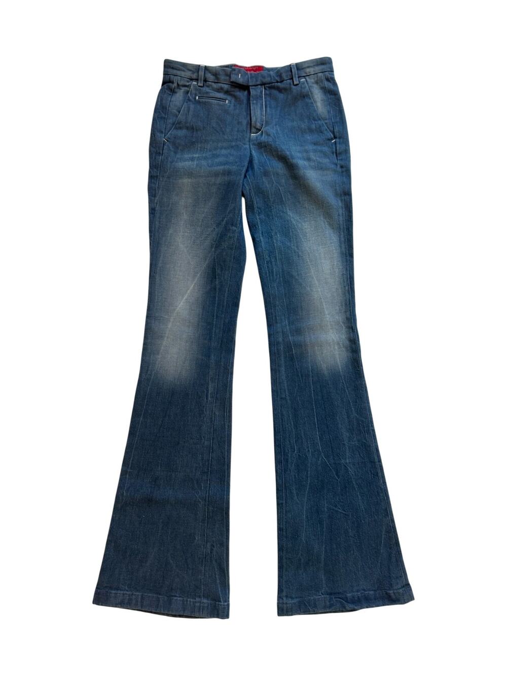 Jacob Cohen Low Rise Flare Jeans Women's 28 Handmade in Italy Dark Wash Tall